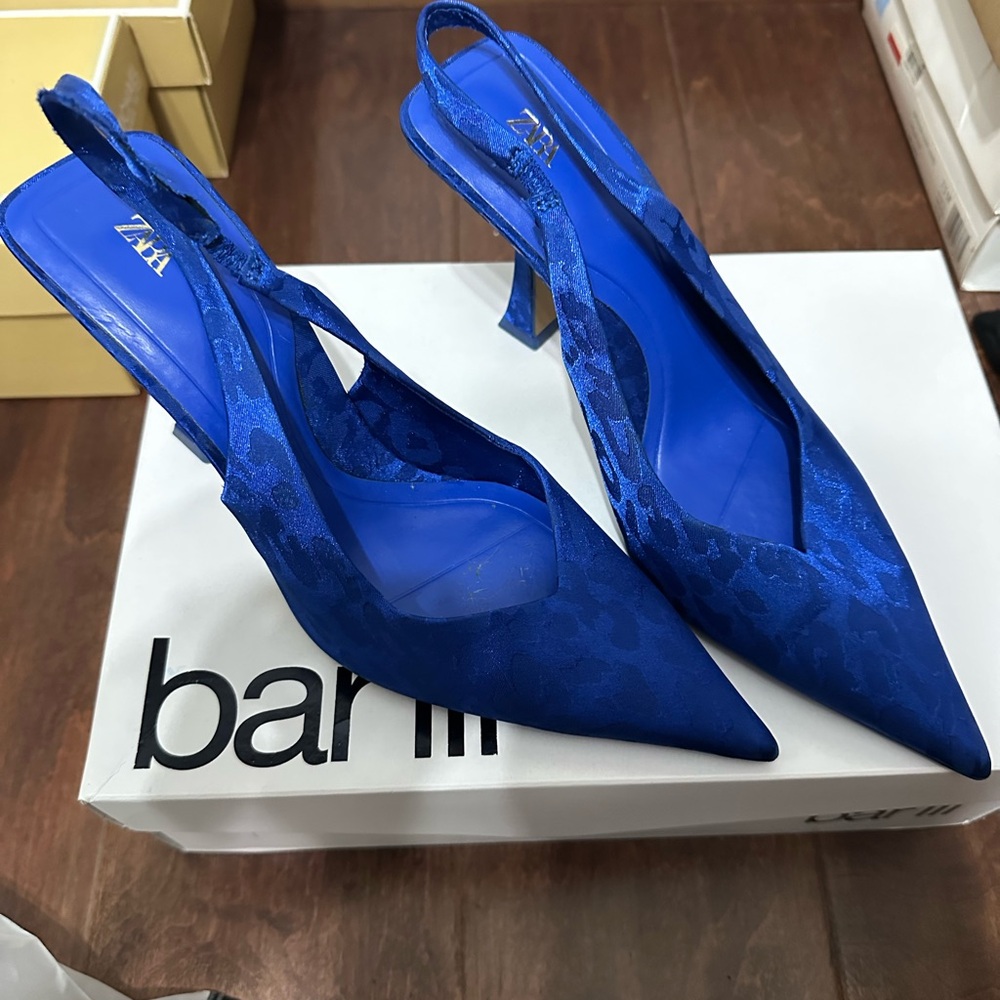 Blue , Zara sling backs